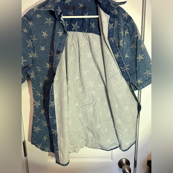 Men’s Mossimo denim star button up size XL - Picture 2 of 5
